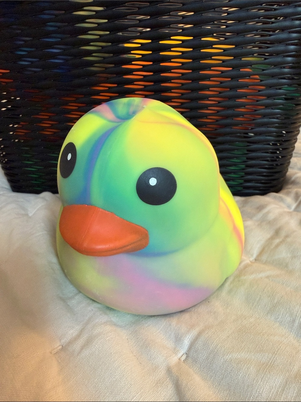 Squeeezy Colorful Tie-Dye Squishy Duck
